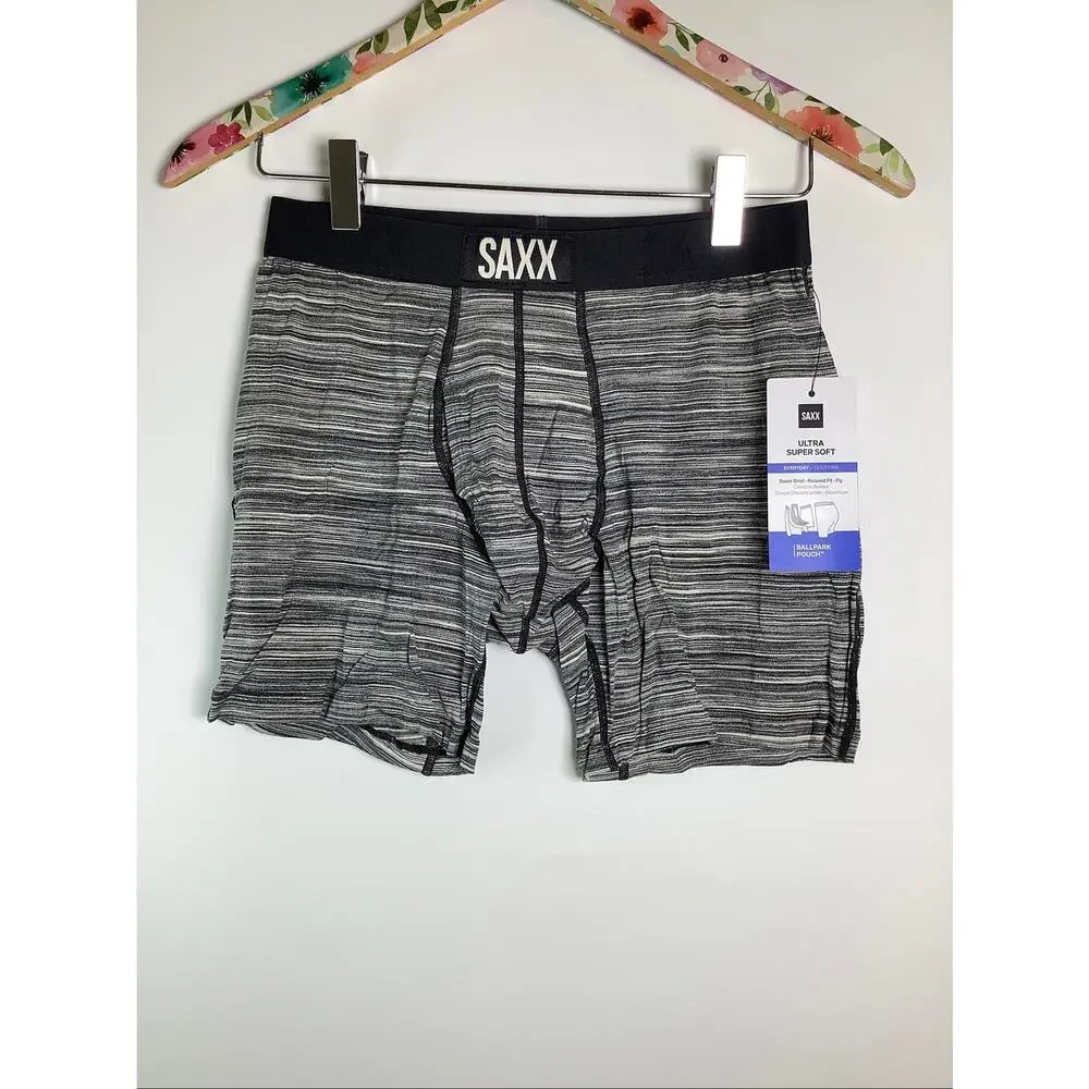Saxx Men's S Heather Grey Spacedye Ultra Super Soft Boxer Brief C7-7